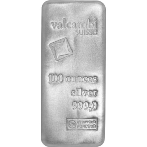 100 oz Valcambi Cast Silver Bar