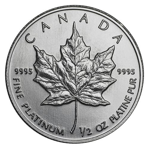 1/2 oz Canadian Platinum Maple Leaf Coin