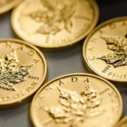 Image showing 4 Royal Canadian Mint Gold Maple Leaf 1 oz Coins