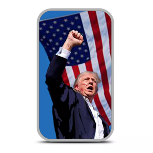 1 oz Trump Fight Silver Bars (Colorized) from Wall Street Metals